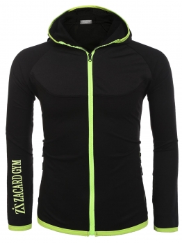 

New Men Casual Color Block Hooded Raglan Sleeve Lightweight Fashion Hoodie, Multicolor