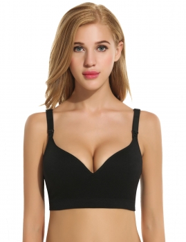 

Black Women Basic Soft Seamless Adjustable Strap Nursing Maternity Bras & Bra Sets Sexy Underwear, Multicolor