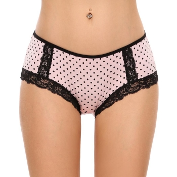 

Mix 3 Colors Dot Lace Patchwork 3-pack Hipster Briefs, Multicolor