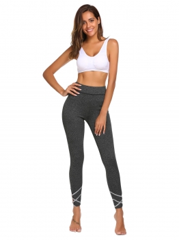 

Dark gray High Waist Slim Full Length Sports Legging, Multicolor