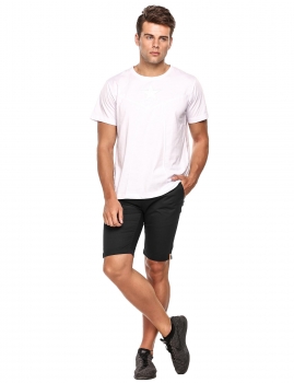 

Black Elastic Drawstring Waist Solid Beach Swim Shorts, Multicolor