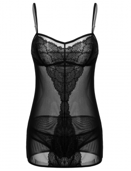 

Sexy Lingerie Spaghetti Strap Mesh Slim Babydoll Briefs Sleepwear, Multicolor