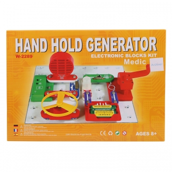 

New Child Kids DIY Educational Toy Hand Held Generator Electronic Blocks Kit