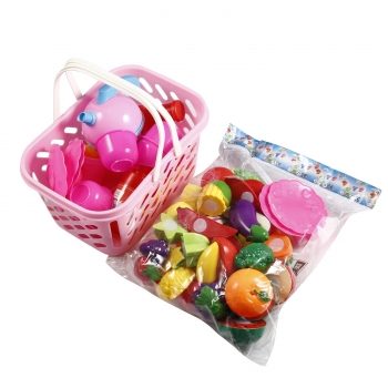 

49 PCS Kitchen Toys Fruits Vegetables Pretend Play Food Set