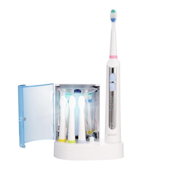

Sonic Healthy White Electric Toothbrush With Sterilizing Charging Base, With Brush Head