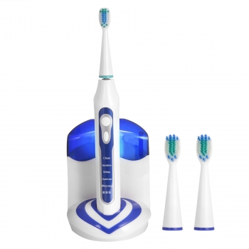 

Sonic Healthy Blue Electric Toothbrush 40000 VPM Per Minute With Sterilizing Charging Base, With Brush Head, Multicolor