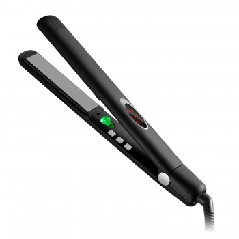 

Black Ceramic Tourmaline Infrared Flat Iron Hair Straightener with Glove, Multicolor