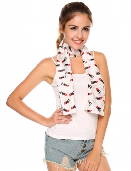 

Colorful Retro Style Long Satin Chiffon Feeling Hair Scarf, Multicolor