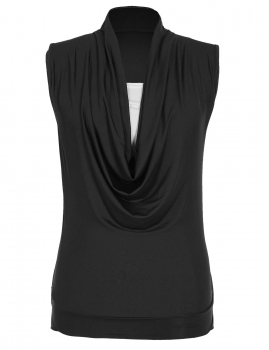 

Black Stylish Lady Women's Fashion Casual Sleeveless Slim Solid Top Blouse Shirt, Multicolor