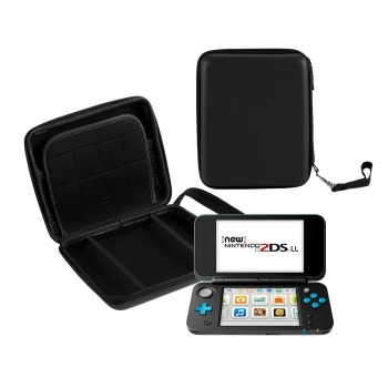 

Black 3 in 1 Kit Gaming Console Carrying Case Clear Cover Screen Protector for New Nintendo 3DS XL LL, Multicolor