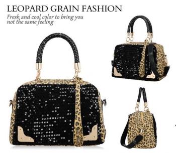

Leopard Sequins Style Designer Handbags Leather Handbags Women Messenger Bags Shoulder Bag