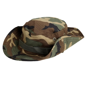 

Fashion Sun Hats for Men Outdoor Fishing Hiking Boonie Snap Brim Military Bucket Sun Hats Cap Woodland Camo, Multicolor