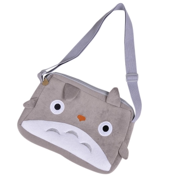 

Cartoon Plush Gray Bag Cat Soft Short Purse Cute Shoulder Short
