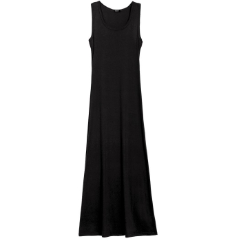 

Black Sleeveless Button T-Shirt Maxi Casual Dress, Multicolor