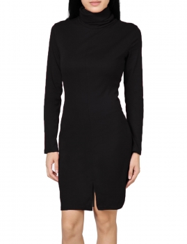 

Black New Korean Women's The Fashion Slim Office Sleeve Collar Long Sweater Casual Going Out Dresses, Multicolor