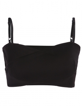 

Black Stylish Lady Women Sexy Strap Cross Banded Stretch V-Neck Short Casual Sports Bustier Tank Vests Crop Tops, Multicolor