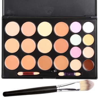 

Professional 20 Colors Contour Face Cream Makeup Concealer Palette Powder Brush