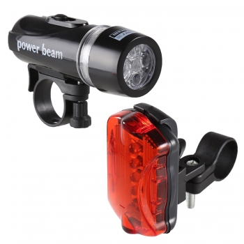 

Mountain Bike Bicycle Cycling Zoomable Torch Front LED Rear Lamp Light Set