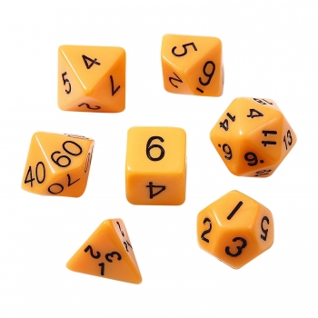 

7-Die Festival Multi-Sided Pearlized Effect Dungeons and Dragons Game Dice Set, Yellow