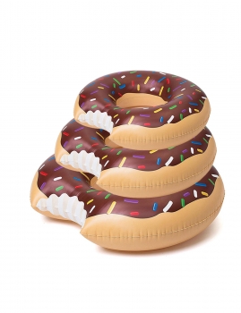 

Coffee Giant Donut Swimming Ring Inflatable Pool Float Circle For Adult Children Toys Beach Party Water Mattress, Multicolor