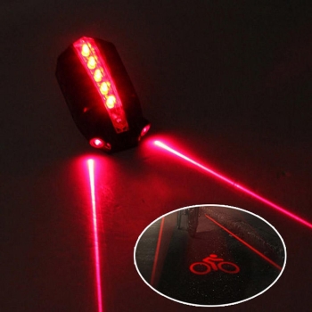 

Bike Bicycle Riding Rear Warning Night Light Flash Projector Tail Lights