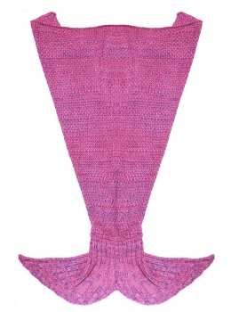 

Handmade Knitted Mixed Color Mermaid Tail Shape Sofa Children Blanket