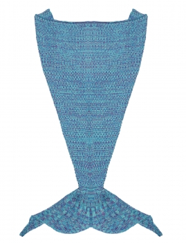 

Handmade Knitted Mermaid Tail Shape Children Sleeping Sofa Blanket