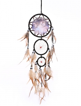 

New Round Shape Dream Catcher with Feathers Wall Hanging Decoration Ornament Gift