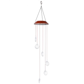 

Solar Shells Wind Spinner Glow LED Lighting Wind Chime Lamp for Home Outdoor Garden