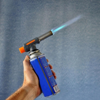 

Portable Gas Torch Butane Burner Lighter BBQ Flamethrower Camping Soldering Tool, Orange