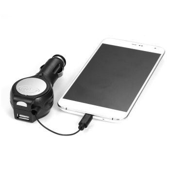 

New 1PC Retractable Cable Fast Micro USB Car Charger for Smartphone and Tablet