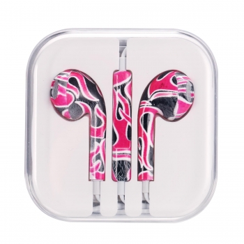 

Black Saffron Painted Pattern Wire With Wheat In-Ear Earphones, 21