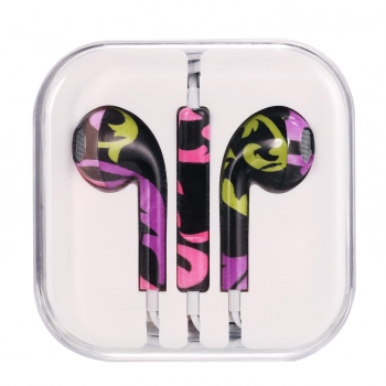 

High-Quality Color Printing Pattern Printing Wire Iphone Headset, 28