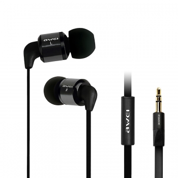 

Black Awei 600M Stereo Sound New Metal Earphones, Multicolor