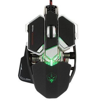 

Black Macro Programming Cable Dedicated Computer 10 Key Game Mouse, Multicolor