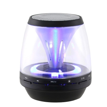 

Black LED Portable Mini Wireless Bluetooth Speakers with TF Port, Multicolor