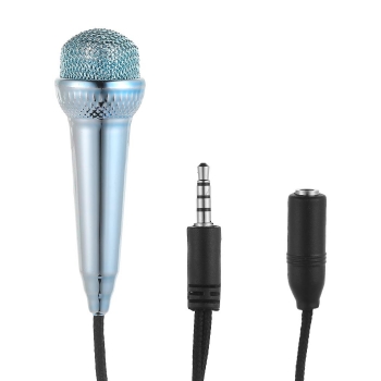 

Blue New Portable Mini Cell Phone Microphone Singing Special Multicolor