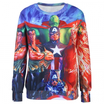 

Orange O-Neck Long Sleeve Pullover Casual Print Hoodies & Sweatshirts