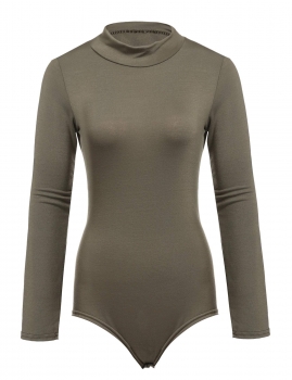 

Sexy Turtle Neck Long Sleeve Stretch Leotard Bodysuit, Multicolor