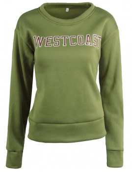 

Casual O-Neck Long Sleeve Letter Printing Pullover Sweatshirt, Multicolor