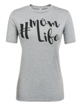 

Letter Printed Short Sleeve Crew Neck Pullover T-Shirt, Multicolor