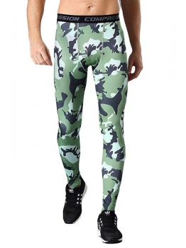 

Army green Active Sports Pants Tights Baselayer Quick Dry Running Leggings, Multicolor