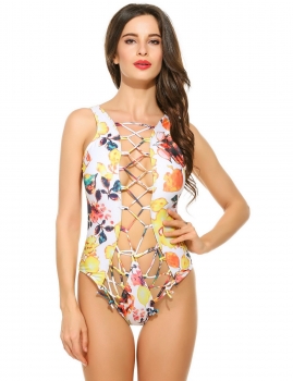 

Women Sexy One-Piece Bikini Print Swimwear Swimsuit, Multicolor