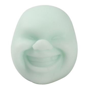 

Light blue Novelty Cute Face Shape Soft Stress Relief Squishy Squeezing Hand Toys Funny, Multicolor