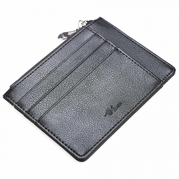 

Fashion Synthetic Leather Small Wallet, Black