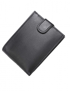 

Men Soft Rectangle Synthetic Leather Solid Trifold Wallets, Black