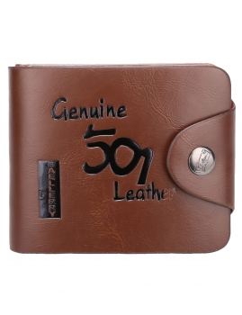 

Men Soft Rectangle Synthetic Leather Letter Bifold Wallets, Multicolor