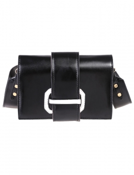 

Black PU Belt Buckle Cross-body Bag, Multicolor