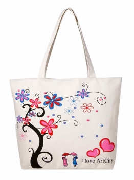 

Canvas Zipper Shoulder Bag Satchel Handbag Tote Purse, Multicolor