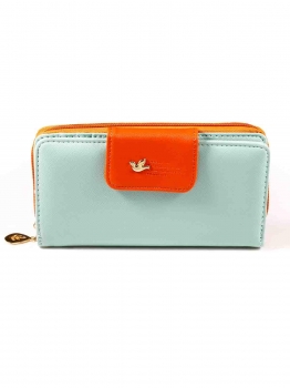 

Green Women Synthetic Leather Long Purse Wallet Handbag Clutch Multi Card Organizer, Multicolor